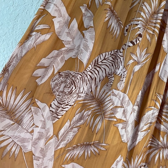 Bailey44 Satin Tiger Midi Skirt Size Medium - Picture 4 of 7